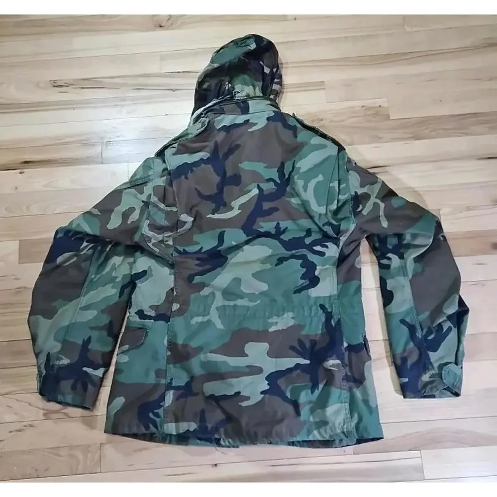 Vintage Military Field‎ Jacket Small Camouflage Cold Weather